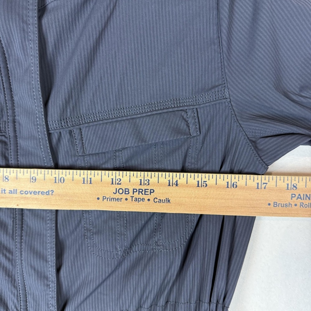 Lululemon Jacket Womens Small Blue Hooded Full Zip Windbreaker Long Ruffle Hem - Picture 10 of 15